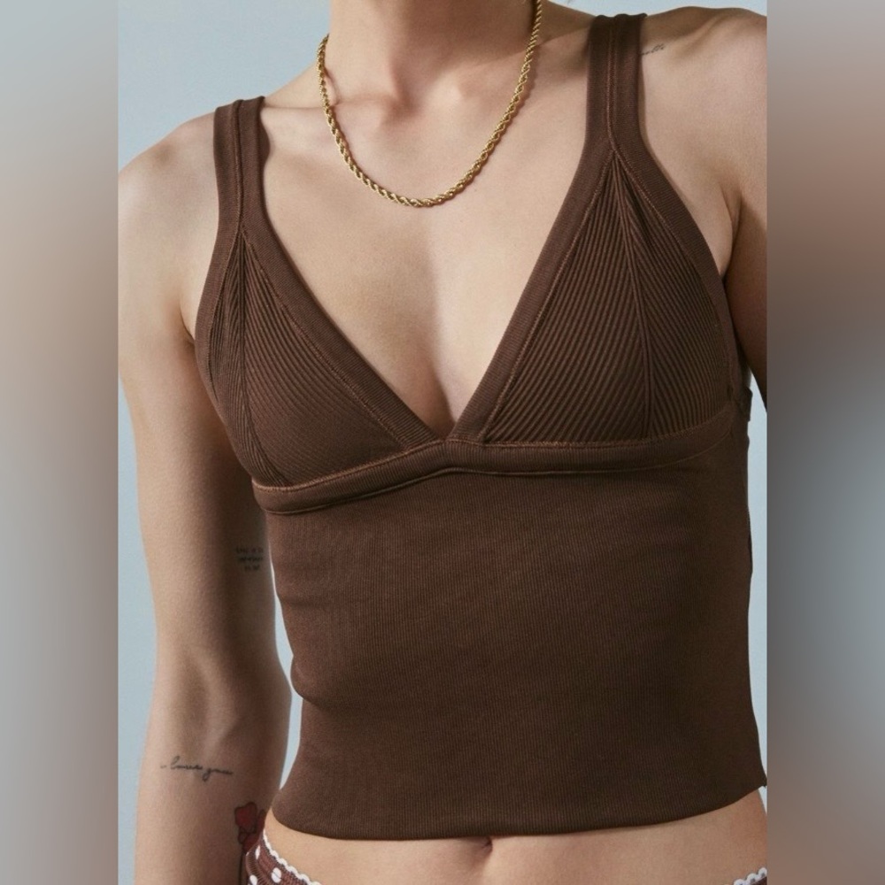 Urban Outfitters Out From Under Jade Seamless Knit Cutout Tank Top